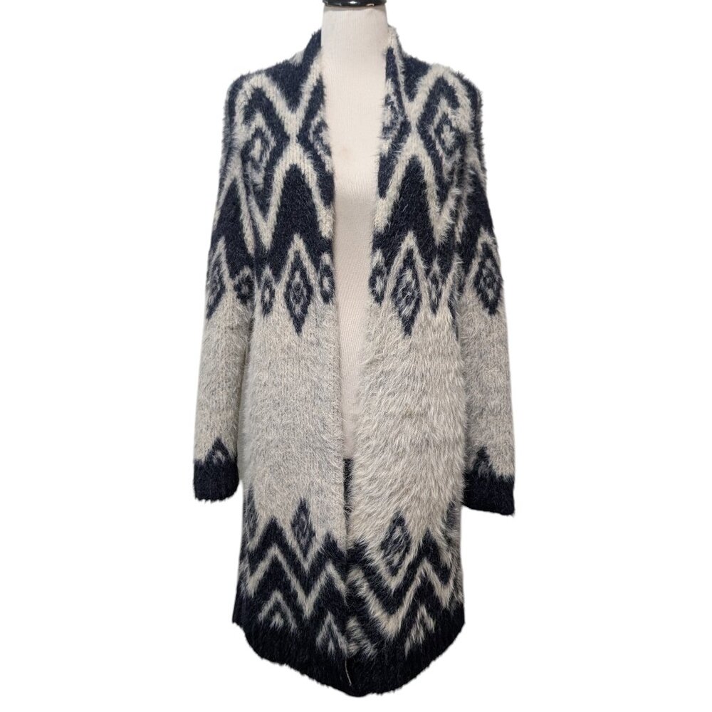 Sleeping On Snow Anthropologie Womens Sz S Diamond Eyelash Open Cardigan Sweater